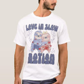 老おもしろい夫婦の祖父母マッチング記念日 Tシャツ (正面)