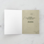 老おもしろい女ポートレートシニア誕生日 カード (内部)