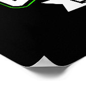 老おもしろい男ゲーマーワードアートゲームルーム ポスター (角)