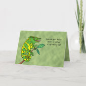 老おもしろい男トカゲの誕生日カーカスタムド カード (正面)