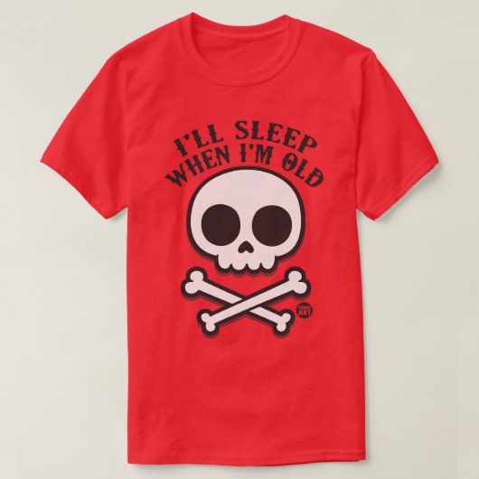 老けて眠る Tシャツ (デザイン正面)