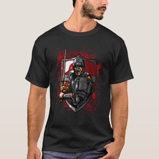 老カッコいい騎士 Tシャツ (正面)