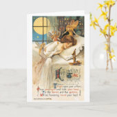 『老ハファッションドロウィーン女と妖精』 カード (黄色い花)