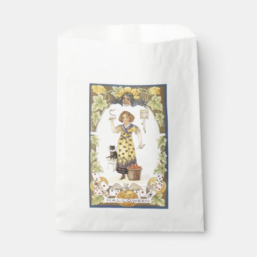 老ファッションドハロウィーン、黒猫の少女 フェイバーバッグ (正面)