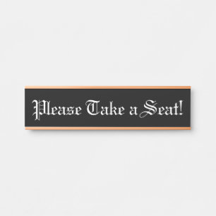老ファッションドヴィンテージ「どうぞ座って！」 サインプレート