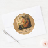 老ファッションド女読の ラウンドシール (封筒)