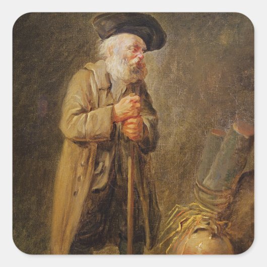 老乞食 スクエアシール (正面)