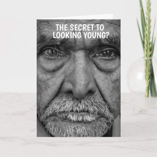 老人おもしろい誕生日カード カード (正面)