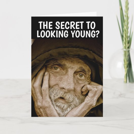 老人おもしろい誕生日グリーティングカード カード (正面)