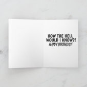 老人おもしろい誕生日グリーティングカード カード (内部)