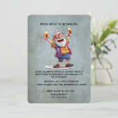 老人おもしろい誕生日-パーティーの生活 招待状 (スタンド正面)