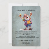 老人おもしろい誕生日-パーティーの生活 招待状 (正面)