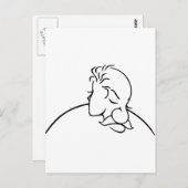 老人か若い女性目の錯覚 ポストカード (正面/裏面)