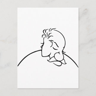 老人か若い女性目の錯覚 ポストカード