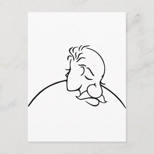 老人か若い女性目の錯覚 ポストカード (正面)