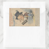 老人がエペソを巻き取られた 長方形シール (バッグ)