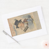 老人がエペソを巻き取られた 長方形シール (封筒)