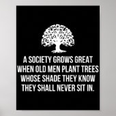 老人が木を植素晴らしえて社会が成長する ポスター (正面)