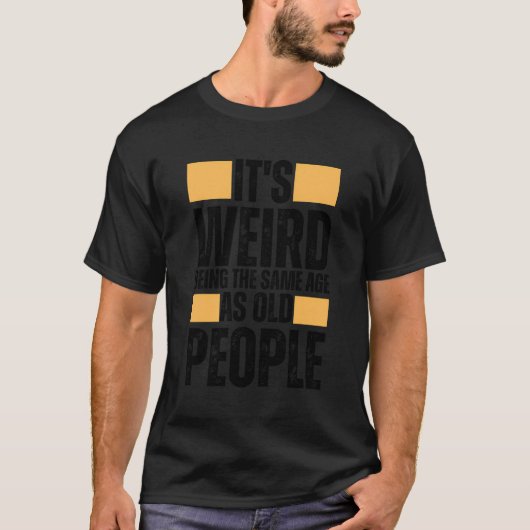 老人と同じ年おもしろいレトロ Tシャツ (正面)