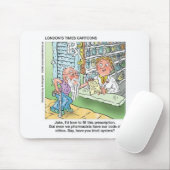 老人と薬局は漫画おもしろいのギフトを外す マウスパッド (マウス)