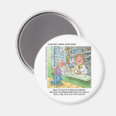 老人と薬局は漫画おもしろいのギフトを外す マグネット (正面/裏面)