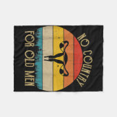 老人には不可欠な国がないヴィンテージ フリースブランケット (正面(横))