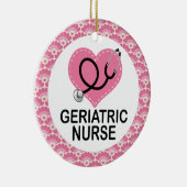 老人のナースのギフトのオーナメント セラミックオーナメント (右)