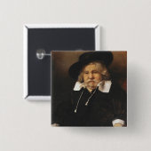 老人のポートレート、1667年 缶バッジ (正面&裏面)