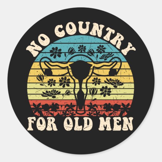 老人の子宮の国はない ラウンドシール (正面)