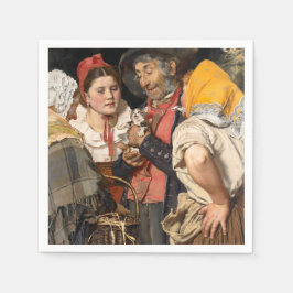 老人の宝物（猫）（カール・ガースソー） スタンダードカクテルナプキン