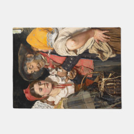 老人の宝物（猫）（カール・ガースソー） ドアマット