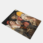 老人の宝物（猫）（カール・ガースソー） ドアマット (アングル)