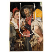 老人の宝物（猫）（カール・ガースソー） ミディアムペーパーバッグ (裏面)