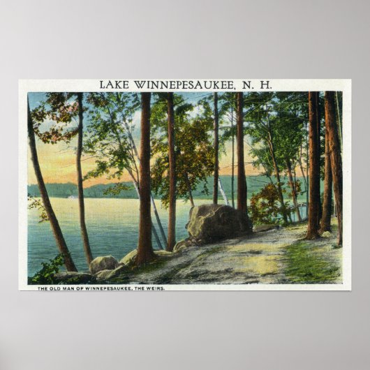 老人の岩の形成の見解 ポスター (正面)