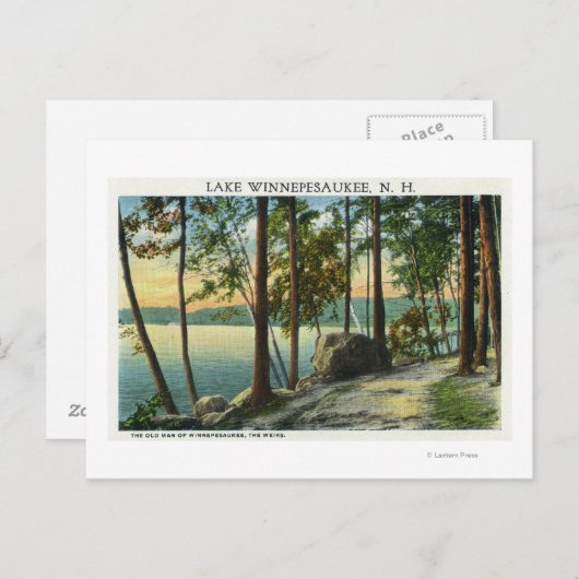 老人の岩の形成の見解 ポストカード (正面/裏面)