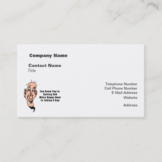 老人の幸福な時 名刺 (正面)