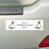 老人の素晴らしいスキーヤー バンパーステッカー (車上)