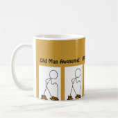 老人の素晴らしいハイカーの男 コーヒーマグカップ (左)