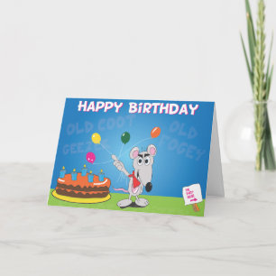 老人の誕生日おもしろいカード カード
