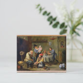 老人の足の世話をする外科医 ポストカード (スタンド正面)