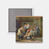 老人の足の世話をする外科医 マグネット (正面/裏面)