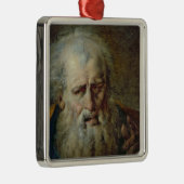 老人の頭部 メタルオーナメント (右)