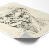 老人の頭部、レオナルド・ダ・ヴィンチ ポスター (角)