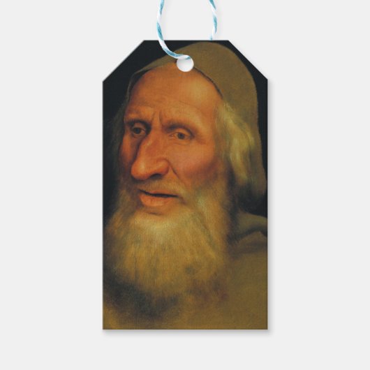 老人の頭（Quentin Metsys著） ギフトタグ (正面)