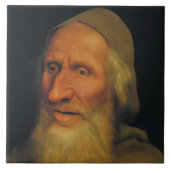 老人の頭(Quentin Metsys著) タイル (正面)