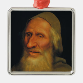 老人の頭（Quentin Metsys著） メタルオーナメント
