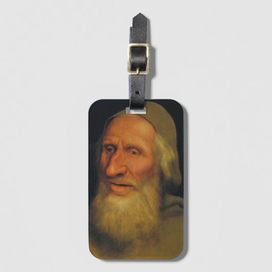 老人の頭（Quentin Metsys著） ラゲッジタグ (正面縦)