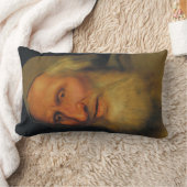 老人の頭（Quentin Metsys著） ランバークッション (ブランケット)