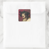 老人の首 スクエアシール (バッグ)