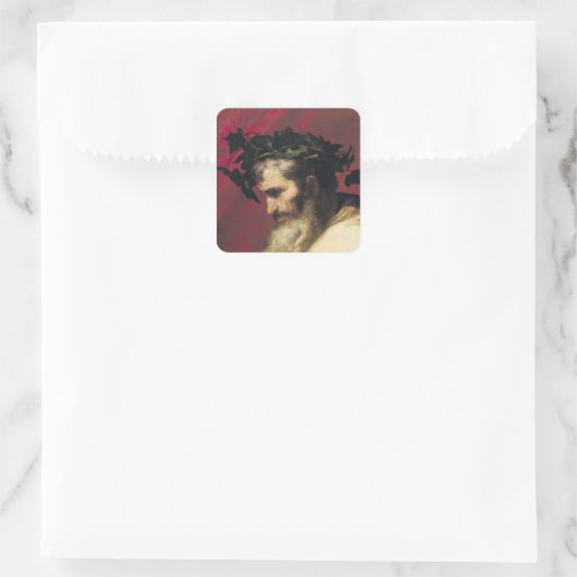 老人の首 スクエアシール (バッグ)